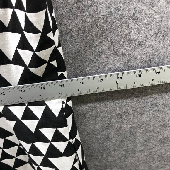 J. Crew Sheath Dress 8P Black White Sleeveless Geometric Print A-Line Career - Picture 9 of 10